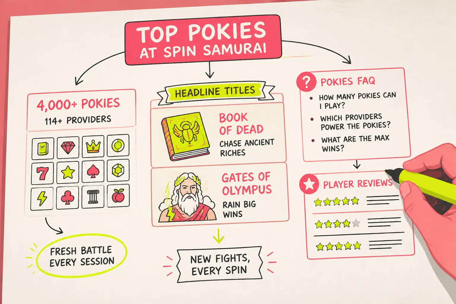 Spin Samurai Pokies visual guide for Spin Samurai Casino